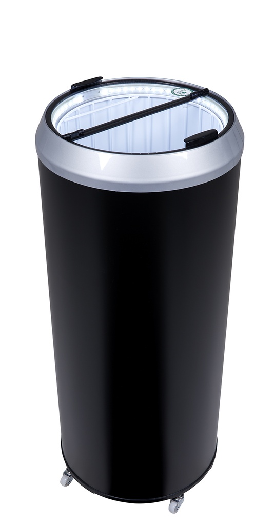  Can Cooler round - frame silver - LED interior lighting - GCPT75