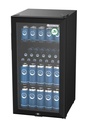 Black Glass Door Bottle Fridge with LED Lighting – Commercial – GCKW90