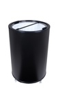 Can Cooler for festivals and events - 4 wheels for easy moving - black - glass lid - GCPT85