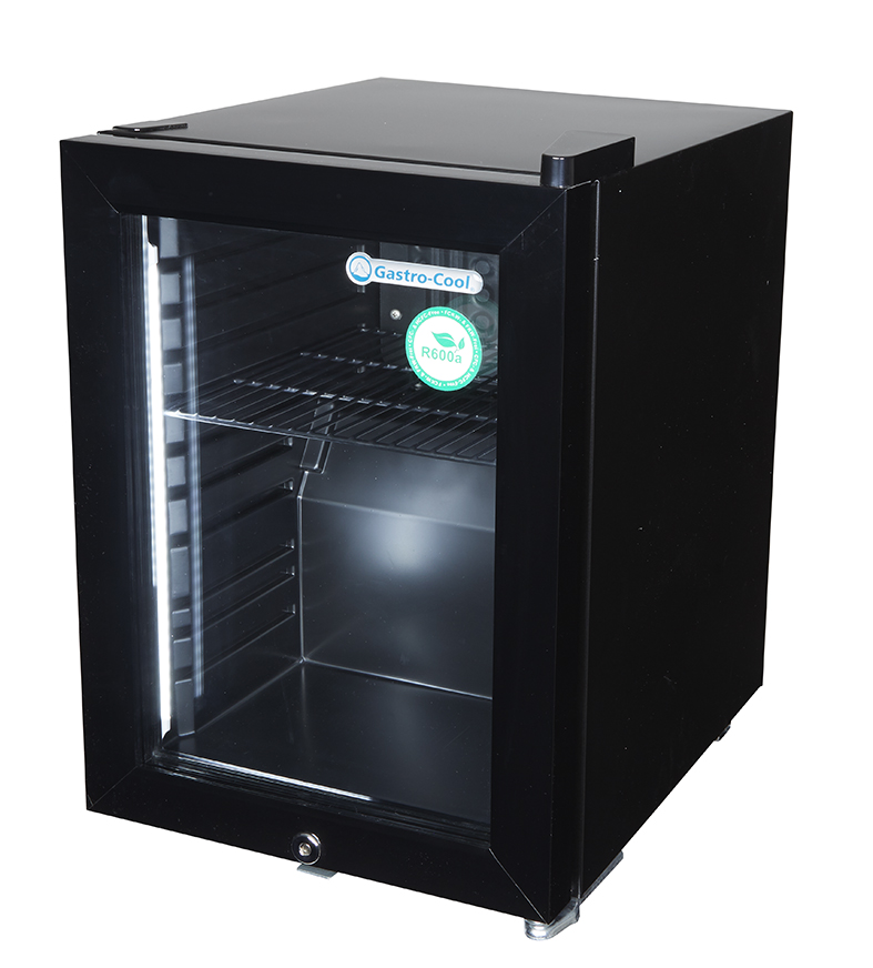 Gastro-Cool - Thekenkühlschrank - klein - schwarz - super LED - GCKW25